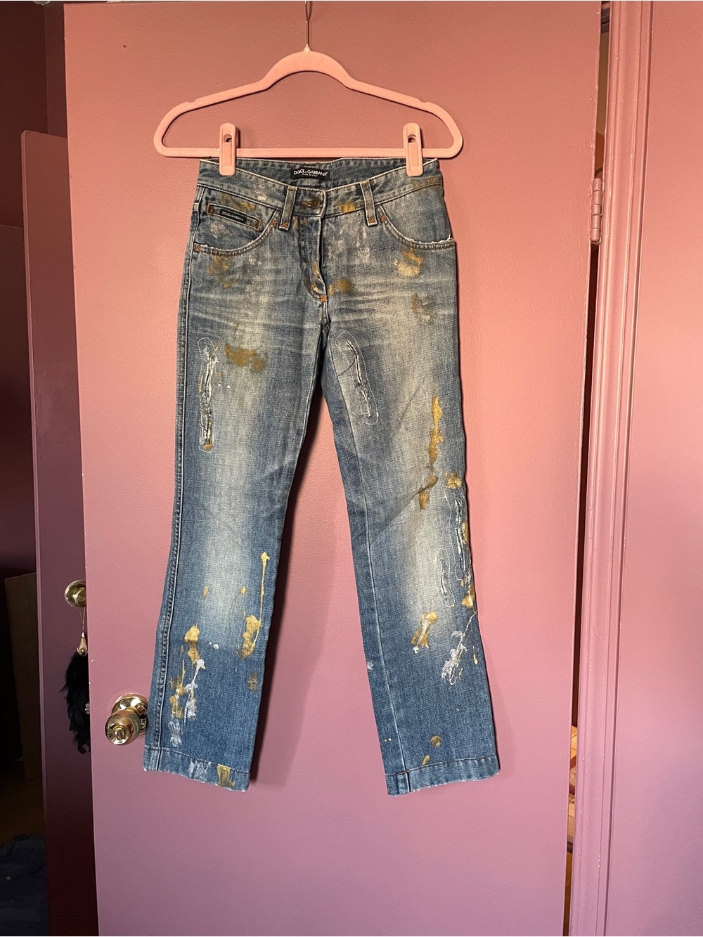 Dolce & Gabbana Paint Splatter Jeans